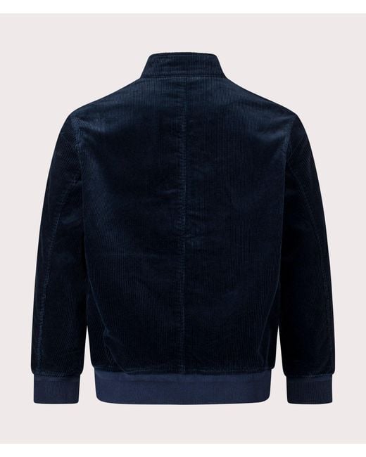 Polo Ralph Lauren Blue Corduroy Lined Bomber Jacket for men