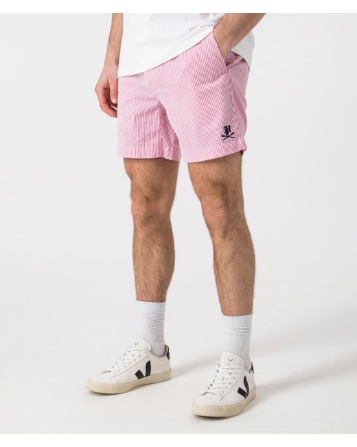 Polo Ralph Lauren Pink Classic Fit Twill Flat Front Shorts for men