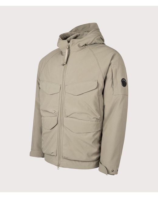 C P Company Natural C.P. Shell-R Padded Hooded Lens Jacket for men