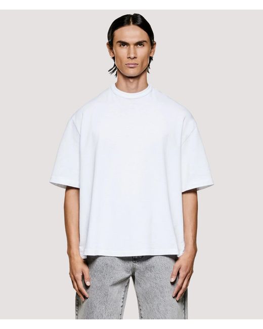 MKI Miyuki-Zoku White Relaxed Box Fit 220 Gsm Slub T-Shirt for men