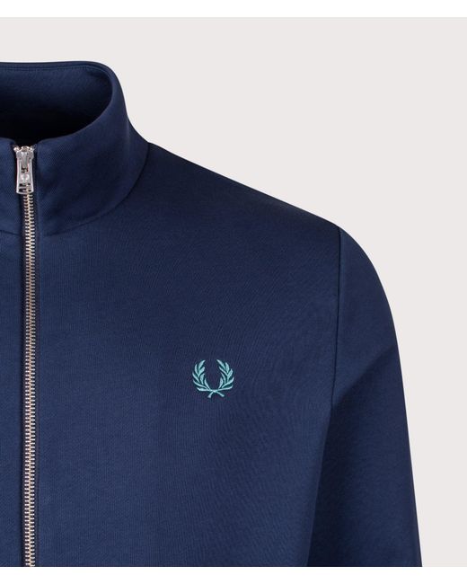 Fred Perry Blue Regular Fit Zip Through Sweatshirt for men