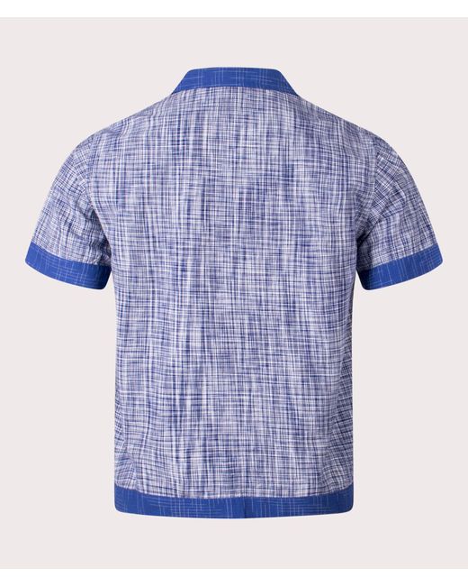 Universal Works Blue Border Road Shirt for men