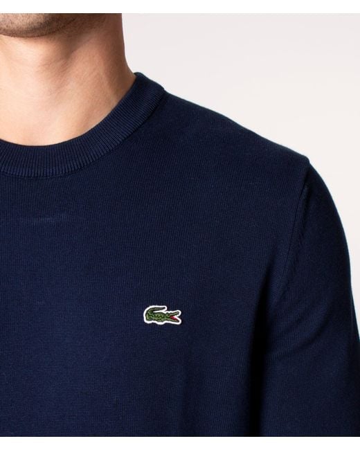 Lacoste Blue Croc Logo Knitted Jumper for men