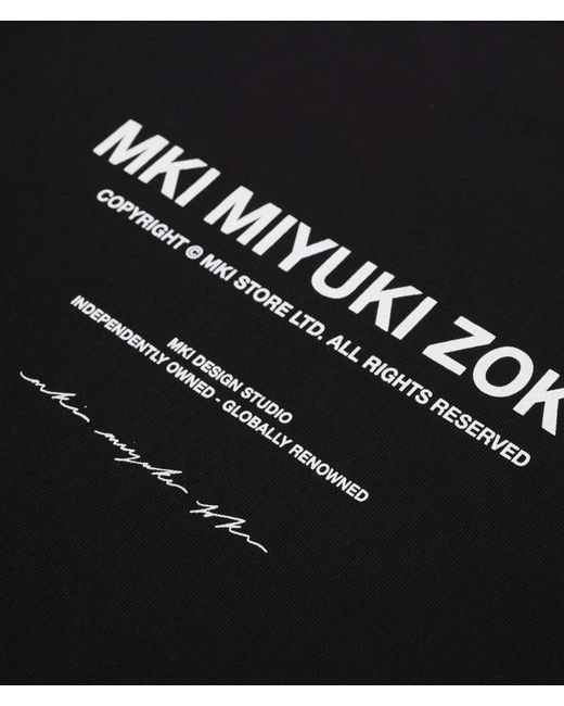 MKI Miyuki-Zoku Black Oversized Design Studio Crewneck Sweatshirt for men
