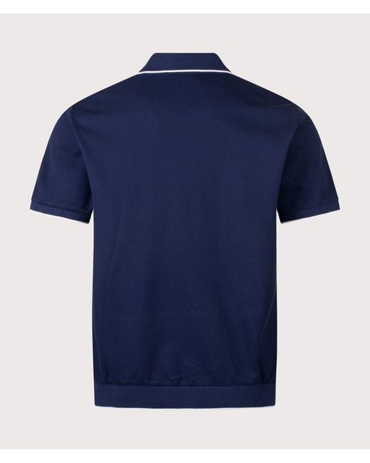Polo Ralph Lauren Blue Regular Fit Jacquard Mesh Polo Shirt for men