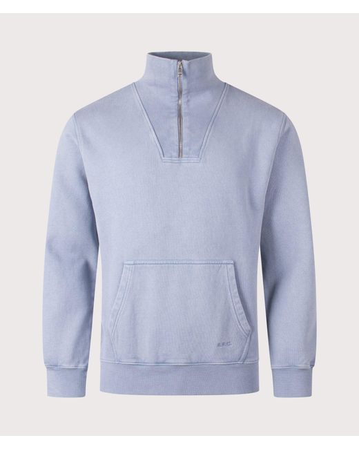 A.P.C. Blue Relaxed Fit Camionneur Sweatshirt for men