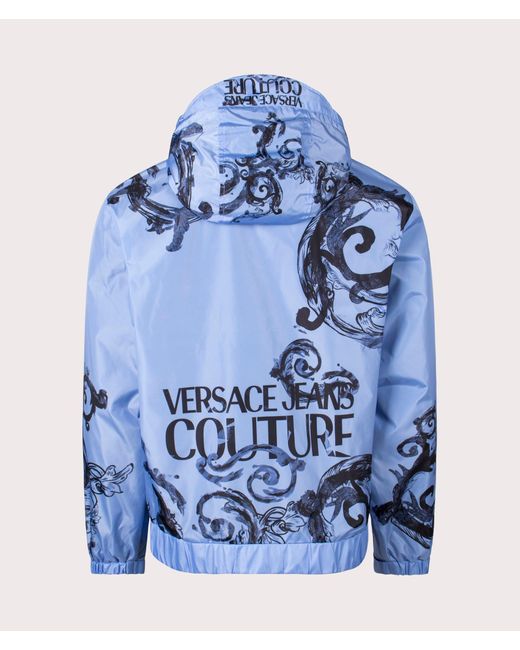 Versace Blue Placed Couture Windbreaker for men