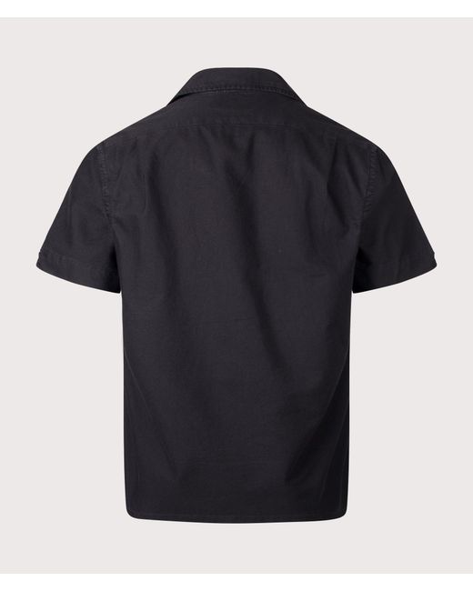 Polo Ralph Lauren Black Classic Fit Short Sleeve Oxford Camp Shirt for men