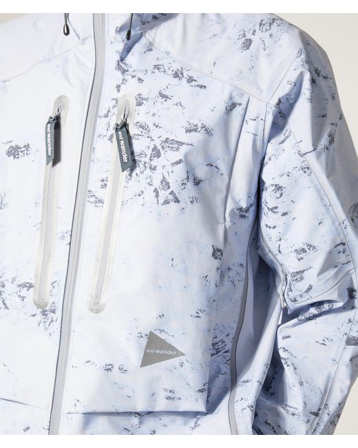 And Wander Blue Pertex Shield Rain Jacket for men
