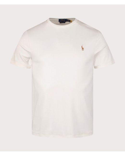 Polo Ralph Lauren White Custom Slim Fit Pima T-Shirt for men