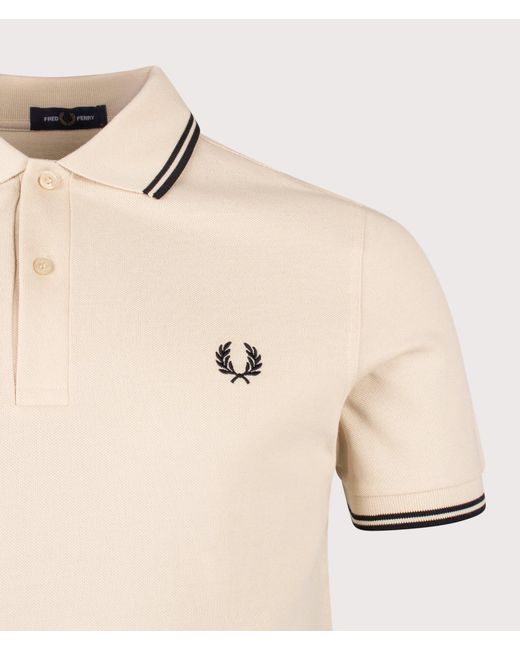 Fred Perry Natural Regular Fit Twin Tipped Polo Shirt for men