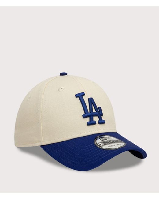 KTZ Blue La Dodgers Colour Block 9Forty Adjustable Cap for men
