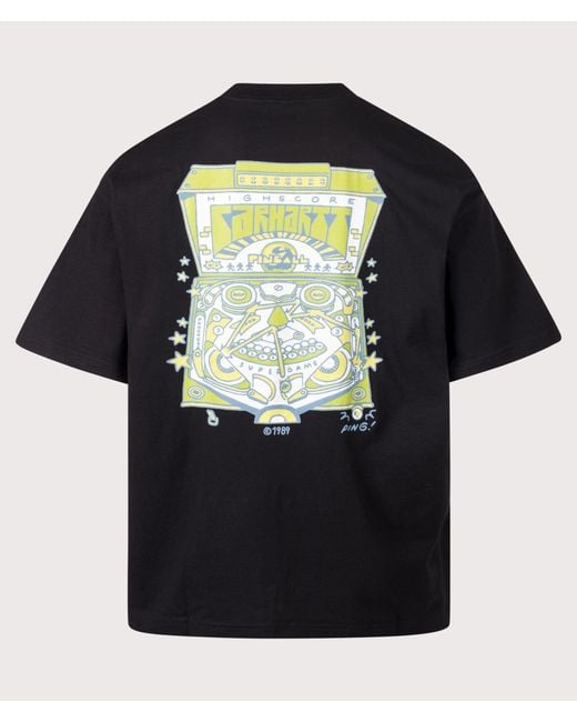 Carhartt Black Oversized Fit Pinball T-Shirt for men