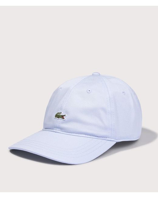 Lacoste White Cotton Twill Cap for men