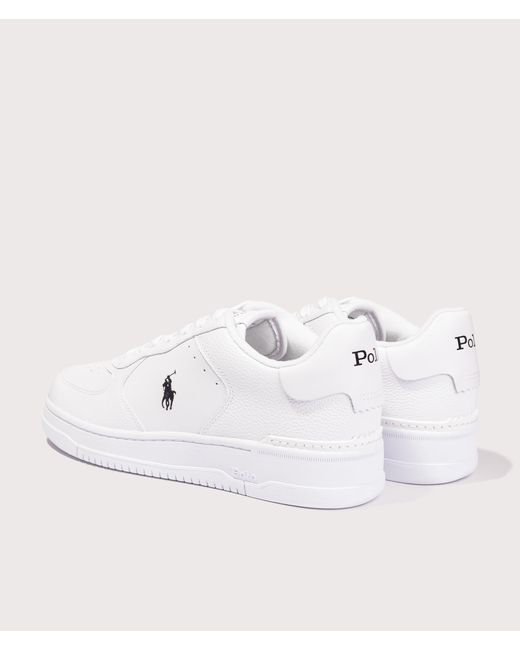 Polo Ralph Lauren White Leather Court Master Trainers for men