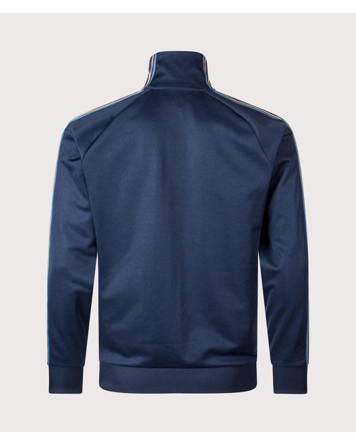 Fred Perry Blue Regular Fit Tramline Tape Track Jacket for men