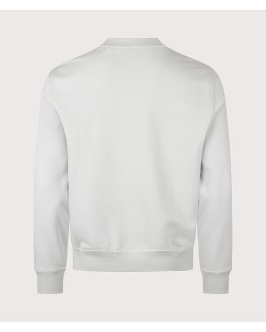 Boss Gray Relaxed Fit Wesmall Crew Sweatshirt for men