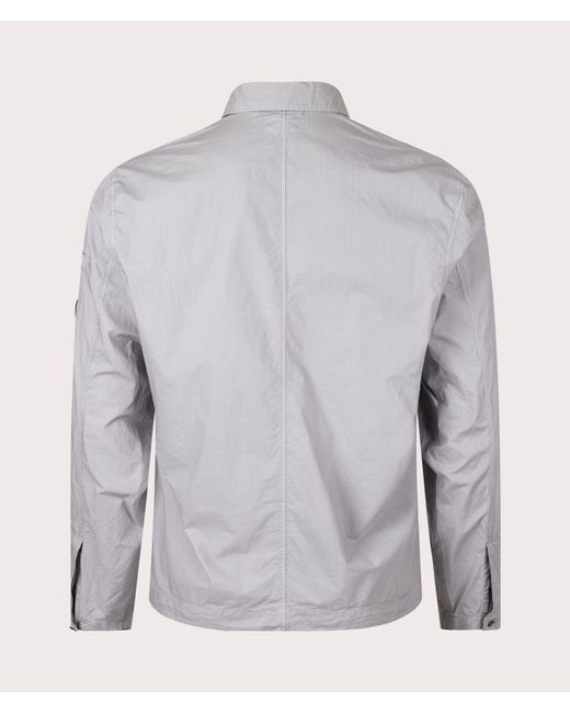 C P Company Gray Popeline Workwear Shirt for men