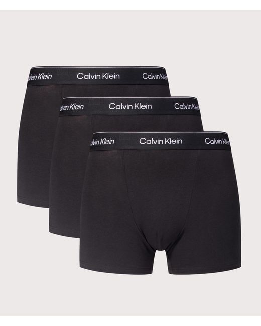 Calvin Klein Black 3 Pack Relaxed Fit Trunks for men