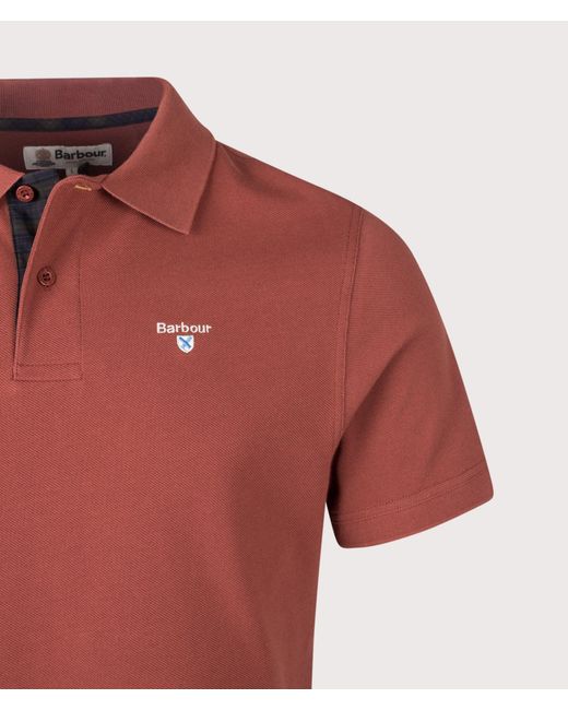Barbour Tailored Fit Tartan Piqué Polo Shirt for men