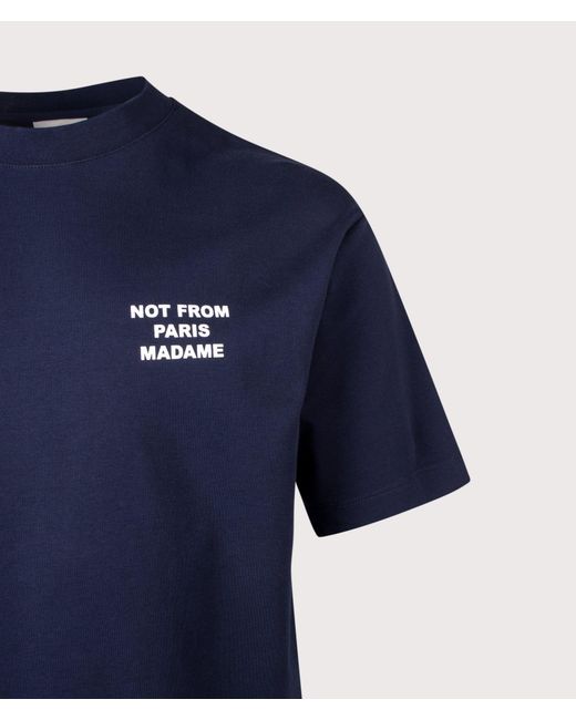 Drole de Monsieur Blue Slogan T-Shirt for men