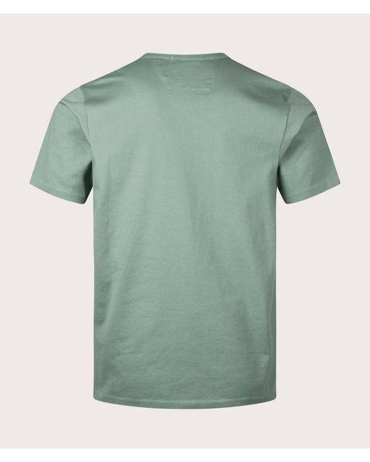 C P Company Green 30/1 Mercerized Jersey Twisted British Sailor T-shirt for men