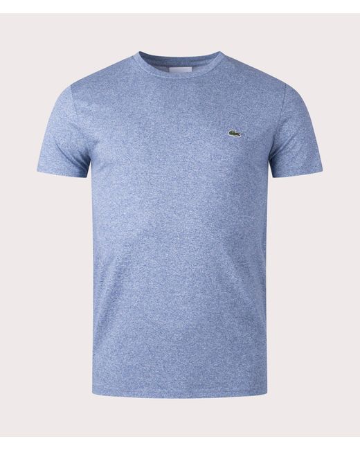 Lacoste Blue Pima Cotton Croc Logo T-shirt for men