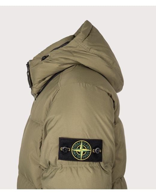 Stone Island Green Matt Ripstop Cordura Advanced Fabrics Puffer Jacket for men