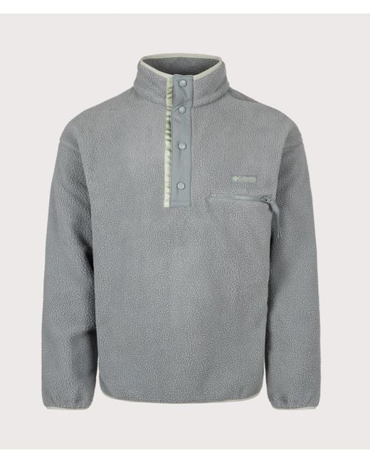 Columbia Gray Regular Fit Helvetia Ii Half Snap Fleece for men