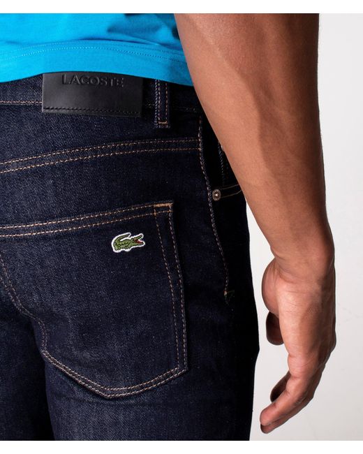 Lacoste Blue Slim Fit Stretch Five Pocket Jeans for men