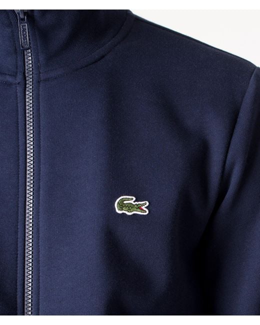 Lacoste Blue Brushed Fleece Track Top for men