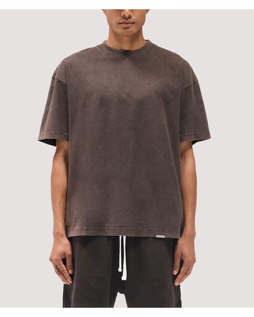 Represent Brown Oversized Initial T-Shirt for men