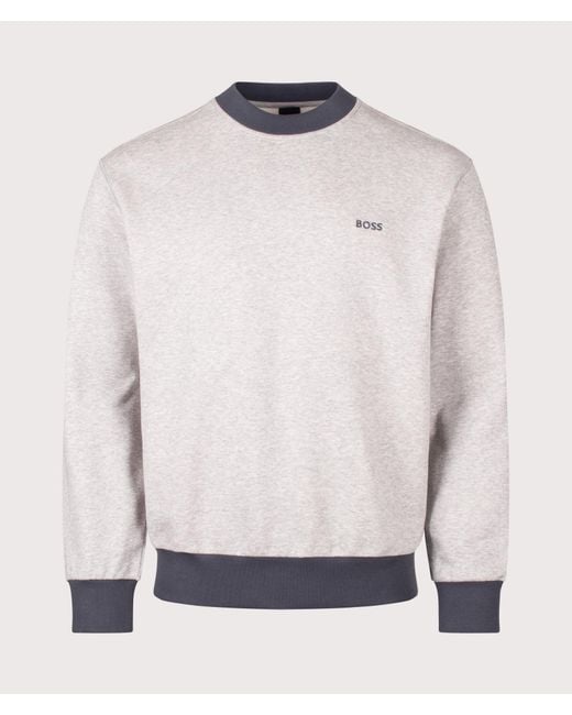 Boss White We Edge Sweatshirt for men