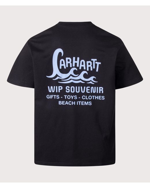 Carhartt Black Loose Fit Waves T-Shirt for men