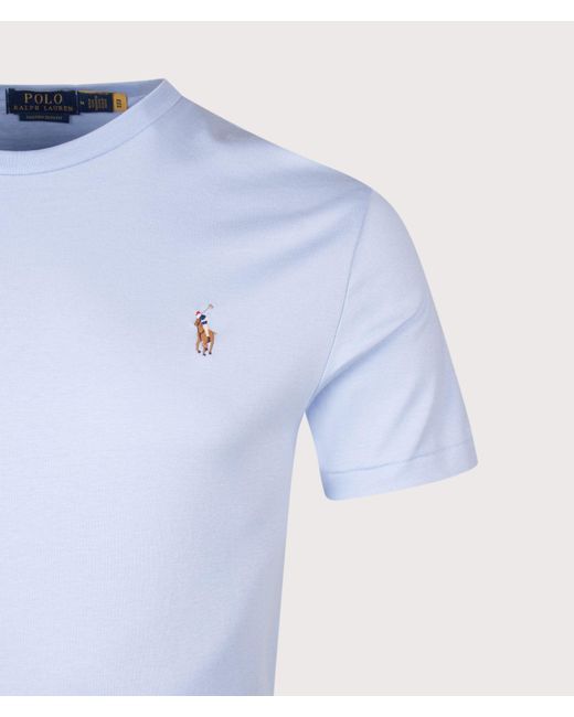 Polo Ralph Lauren Blue Custom Slim Fit Pima T-Shirt for men