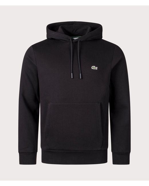 Lacoste Blue Relaxed Fit Brushed Fleece Hoodie for men