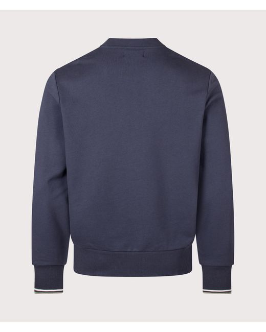 Fred Perry Blue Regular Fit Crew Neck Sweatshirt for men