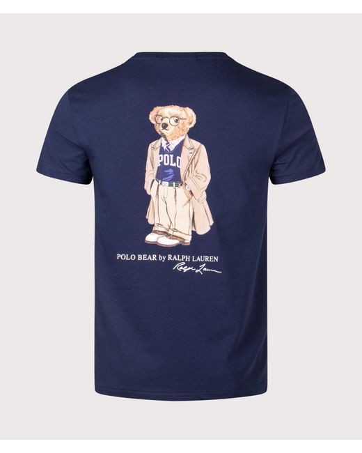 Polo Ralph Lauren Blue Custom Slim Fit Polo Bear Jersey T-Shirt for men