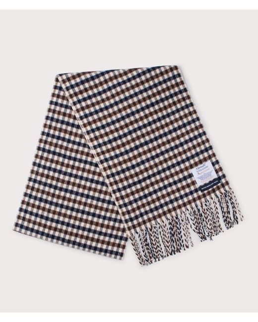 Aquascutum Natural Club Check Scarf for men