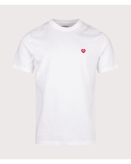 Carhartt White Regular Fit Heart T-Shirt for men