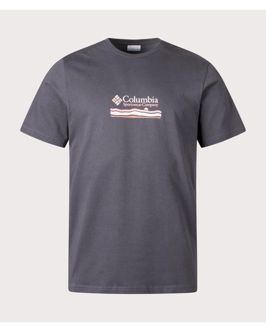 Columbia Blue Explorers Canyon Back Graphic T-shirt for men