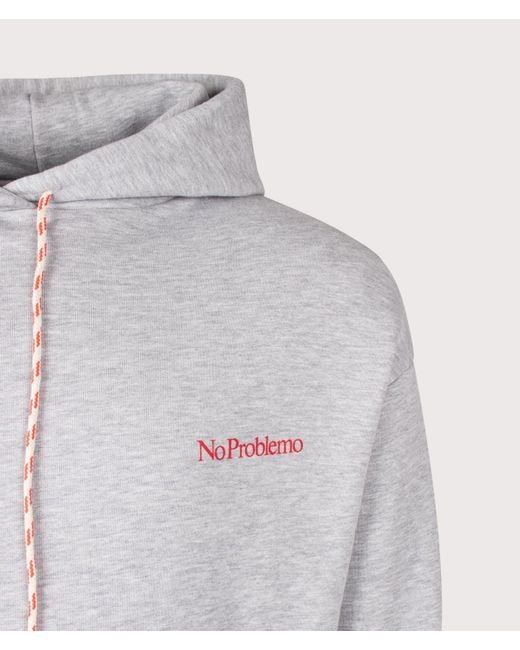 No Problemo Gray Mini Problemo Hoodie for men