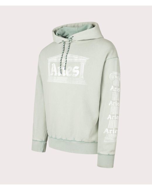 Aries Gray Aged Ancient Column Hoodie for men