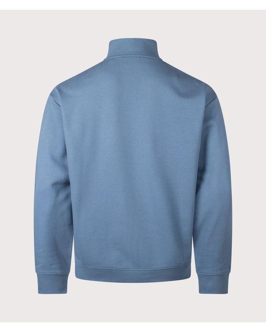 HUGO Blue Relaxed Fit Durty244 Quarter Zip Sweatshirt for men