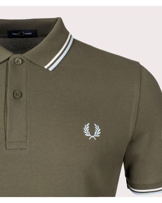 Fred Perry Green Twin Tipped Shirt for men