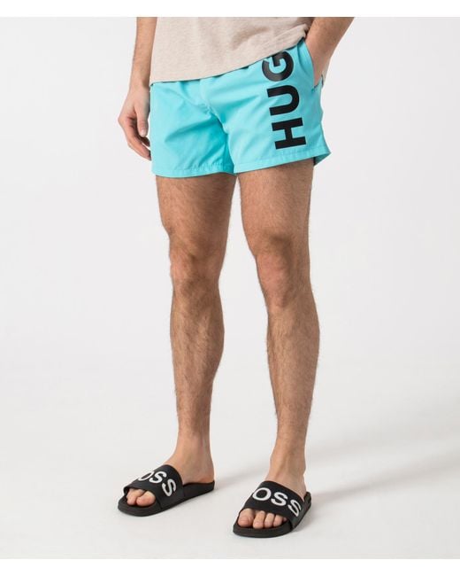 HUGO Blue Abas Lined Swim Shorts for men