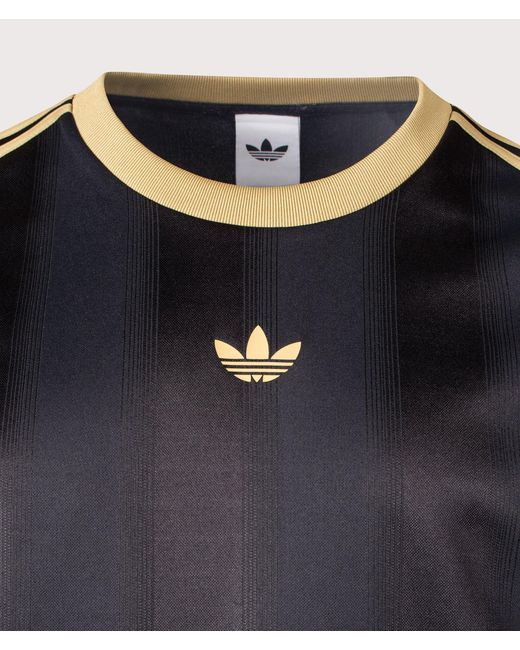 Adidas Originals Blue Oversized Fit Adicolour Jacquard Jersey T-Shirt for men