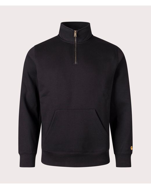 Carhartt Blue Quarter Zip Chase Sweatshirt for men
