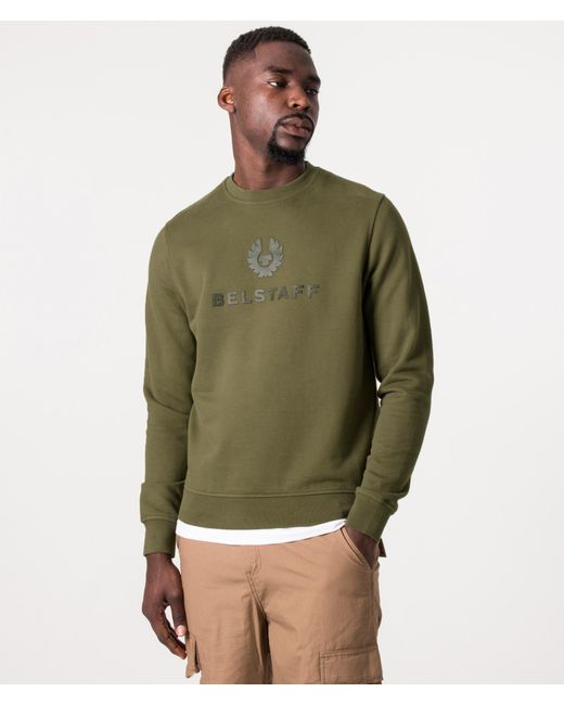 Belstaff Green Signature Crewneck Sweatshirt for men