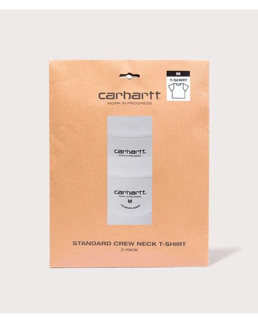 Carhartt White Regular Fit 2 Pack Crew Neck T-Shirt for men